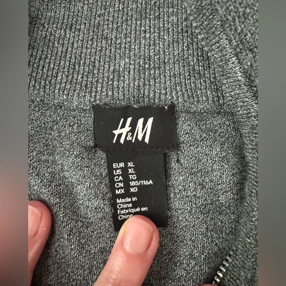 H&M Gray Quarter-Zip Sweater